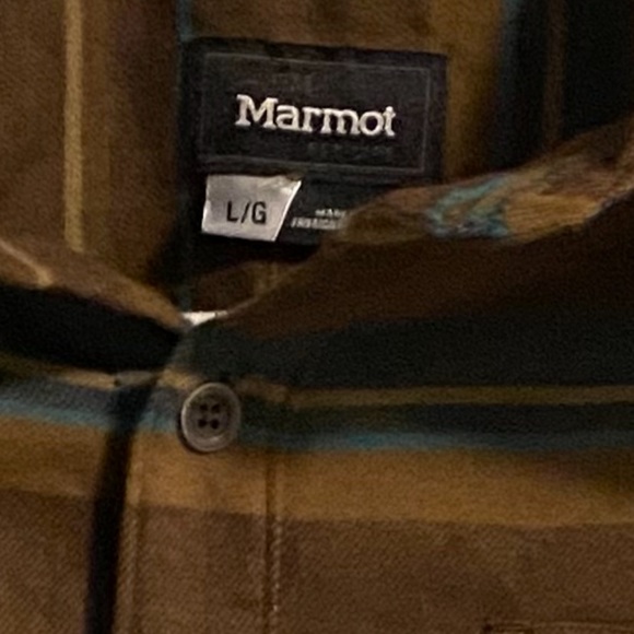 Marmot Men’s Flannel Brown Large NWT - Picture 2 of 3